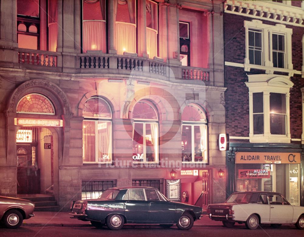 Black Boy Inn, Market Street, Nottingham, 1972 