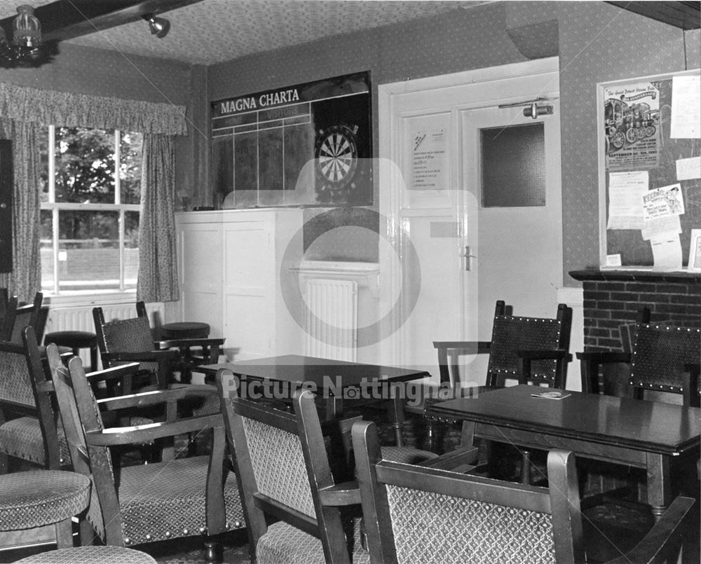 Public Bar of the Magna Carta Public House, Southwell Road, Lowdham, 1993