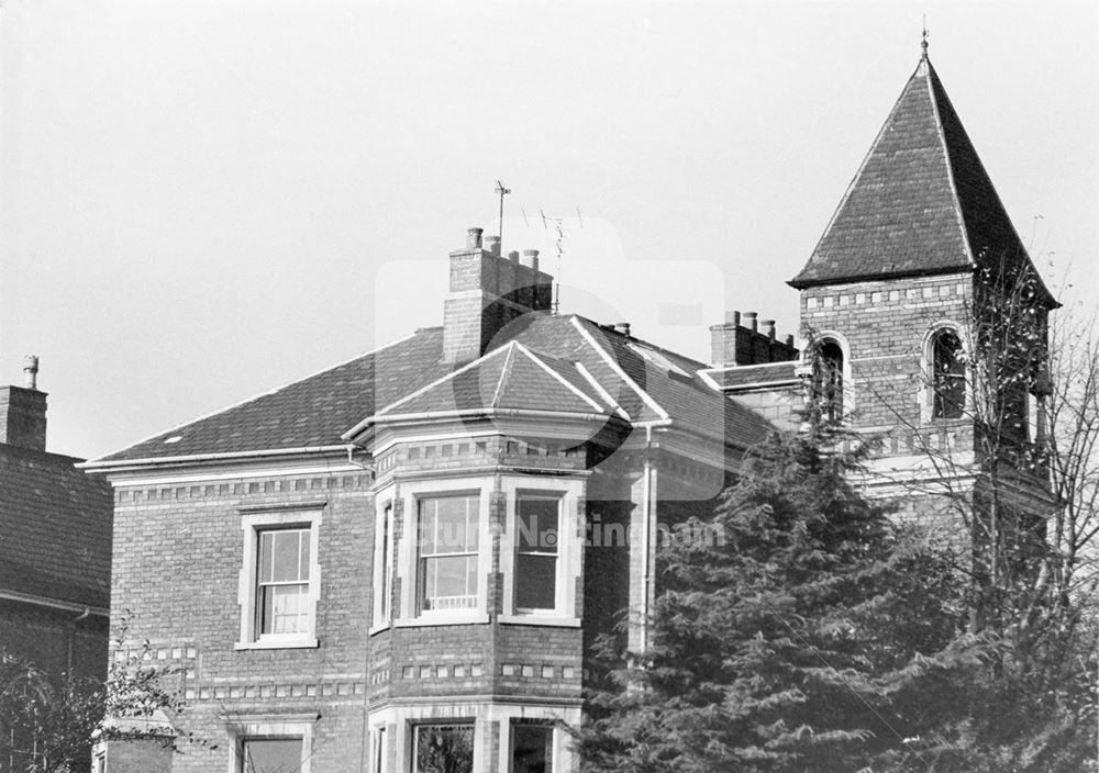 Turret and roof detail of no.1 South Road, The Park