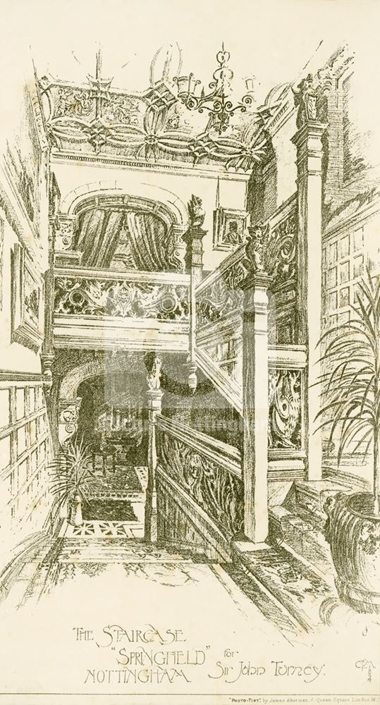 Ornate staircase of 'Springfield', Alexandra Park