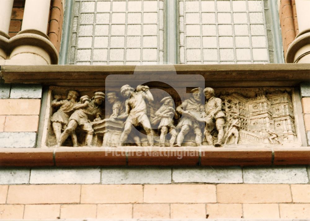 Sculpture detail on Watson Fothergill's Offices, George Street