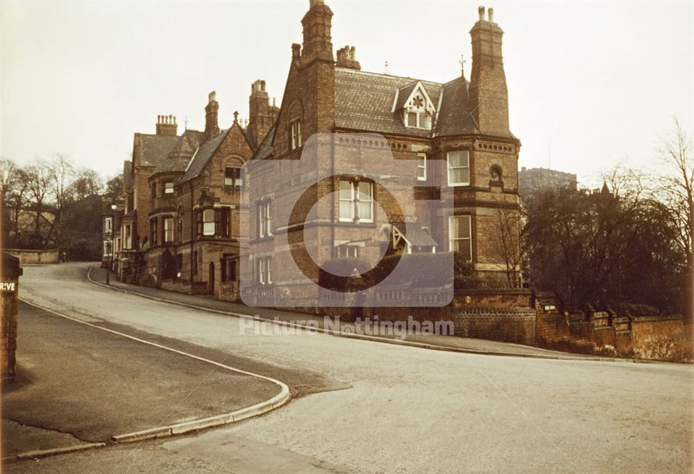 Watson Fothergill designed houses on Lenton Road, The Park, Nottingham, c 1964