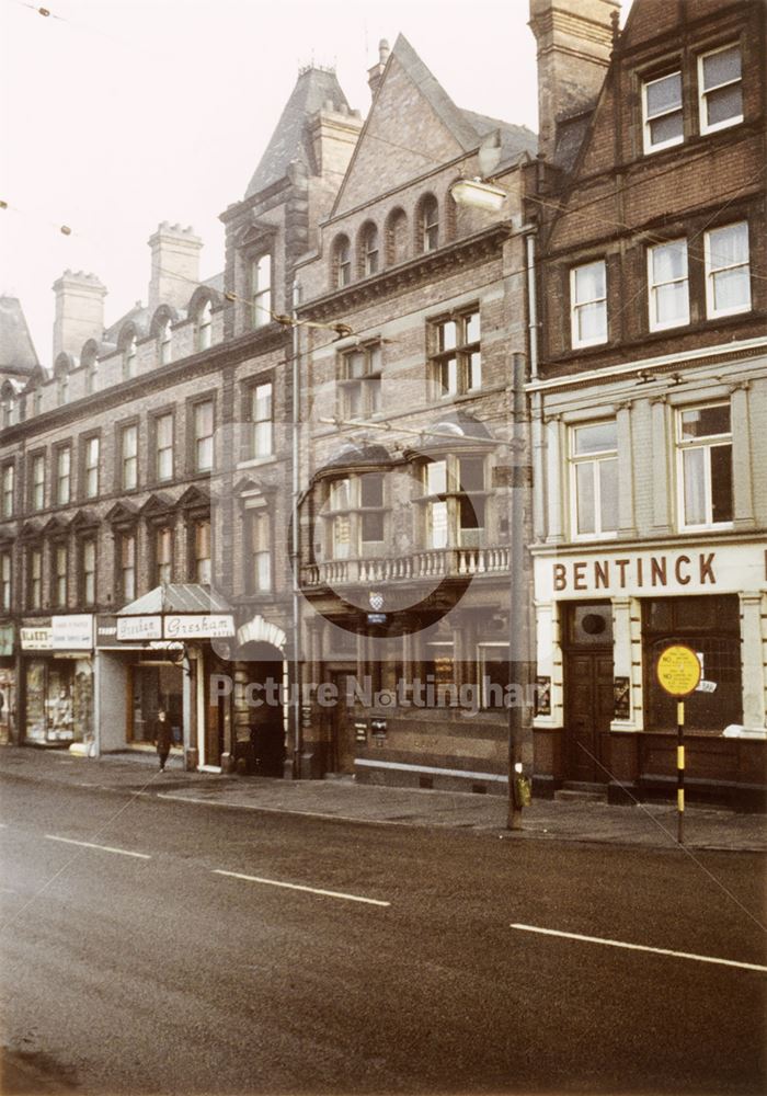 A Watson Fothergill designed bank on Carrington Street (also showing the Bentinck and Gresham Hotels