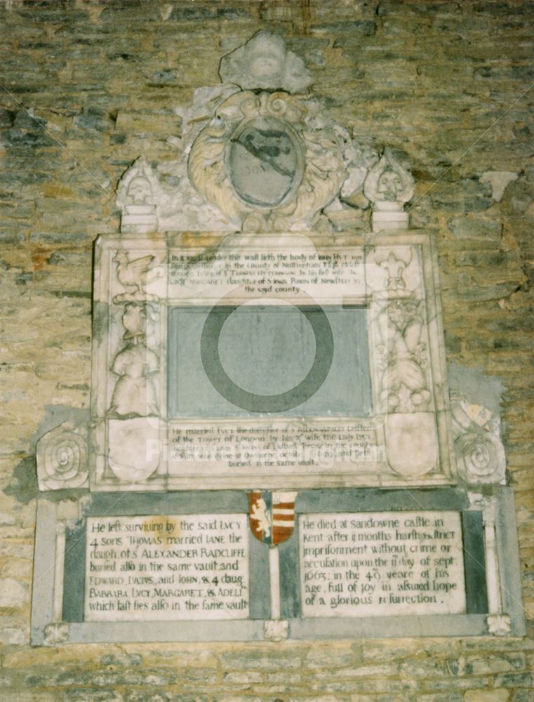 Memorial and tomb of John and Lucy Hutchinson