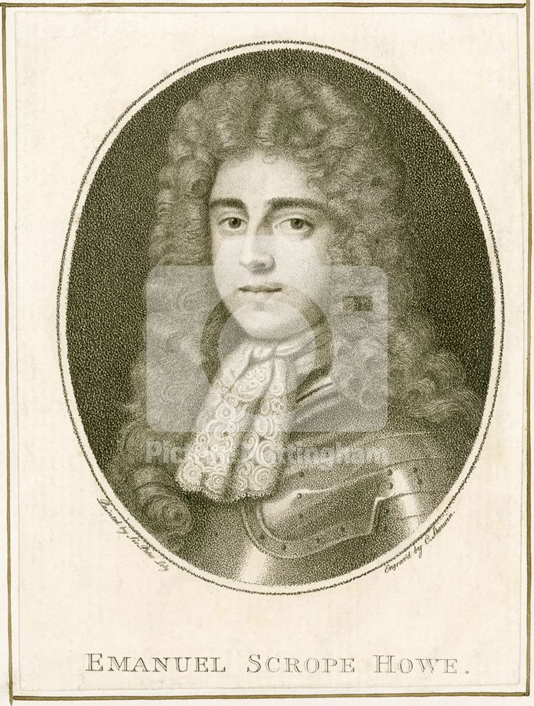 Lt Gen Emanuel Scrope Howe (ca. 1663 to 1709) of Langar, c 1700