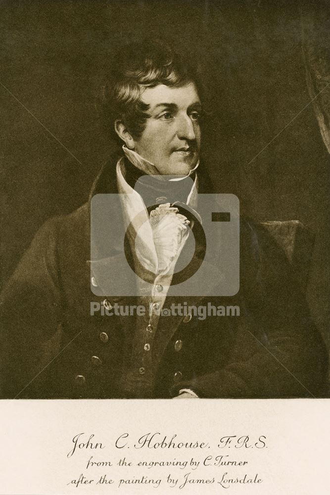 John Cam Hobhouse, Baron Broughton de Gyfford (1786-1869) - Politician, Translator, Travel Writer an