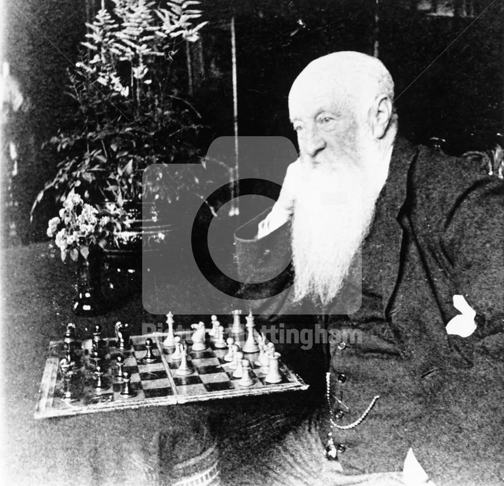 William Lambert Playing Chess, 17 Clarendon Street, Nottingham, 1901