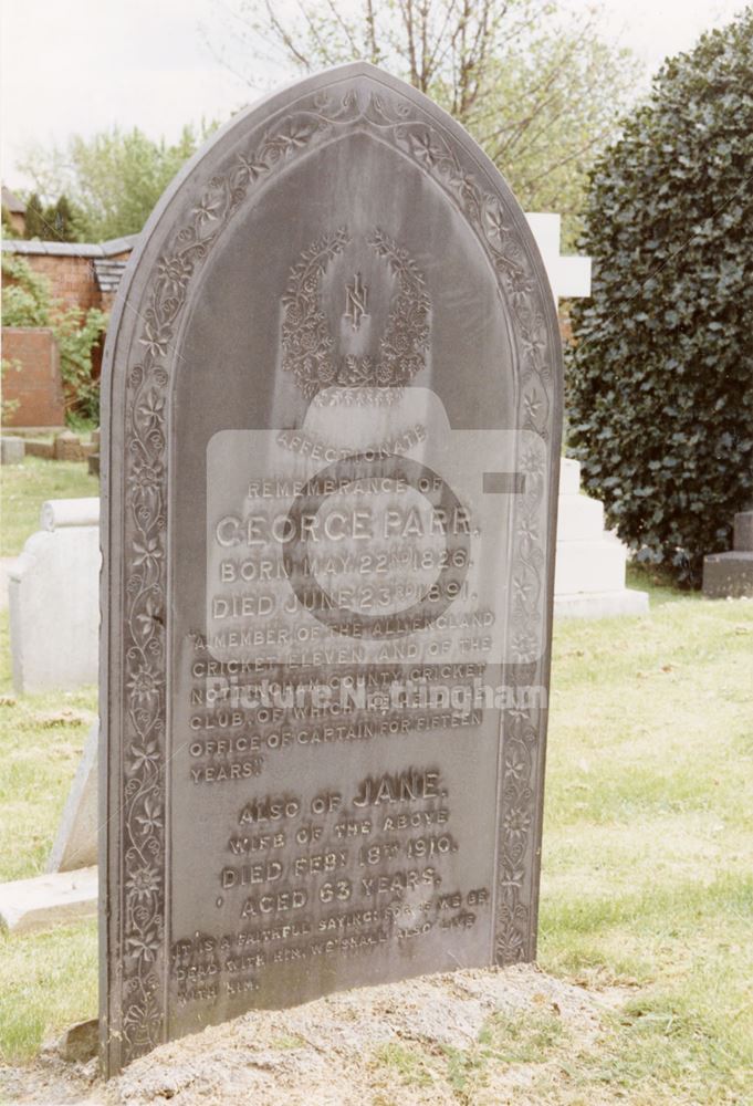 Gravestone, George Parr