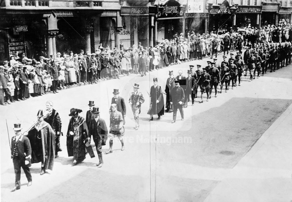 Albert Ball Memorial Service Procession, 1917