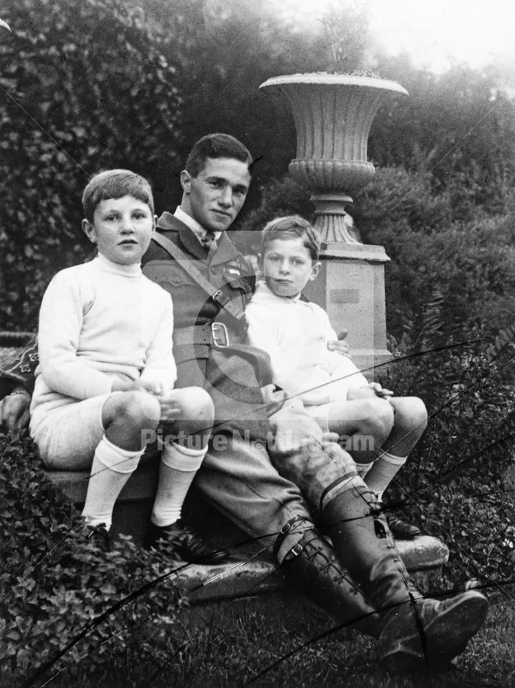 Albert Ball with Charles Shaws' sons