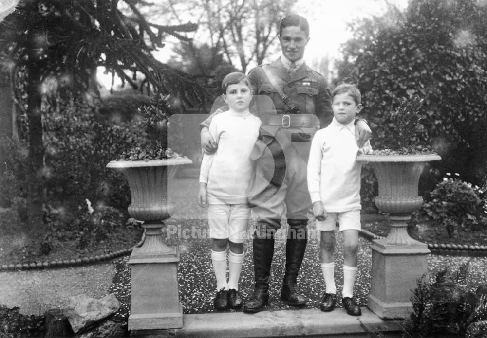 Albert Ball with Charles Shaws' sons