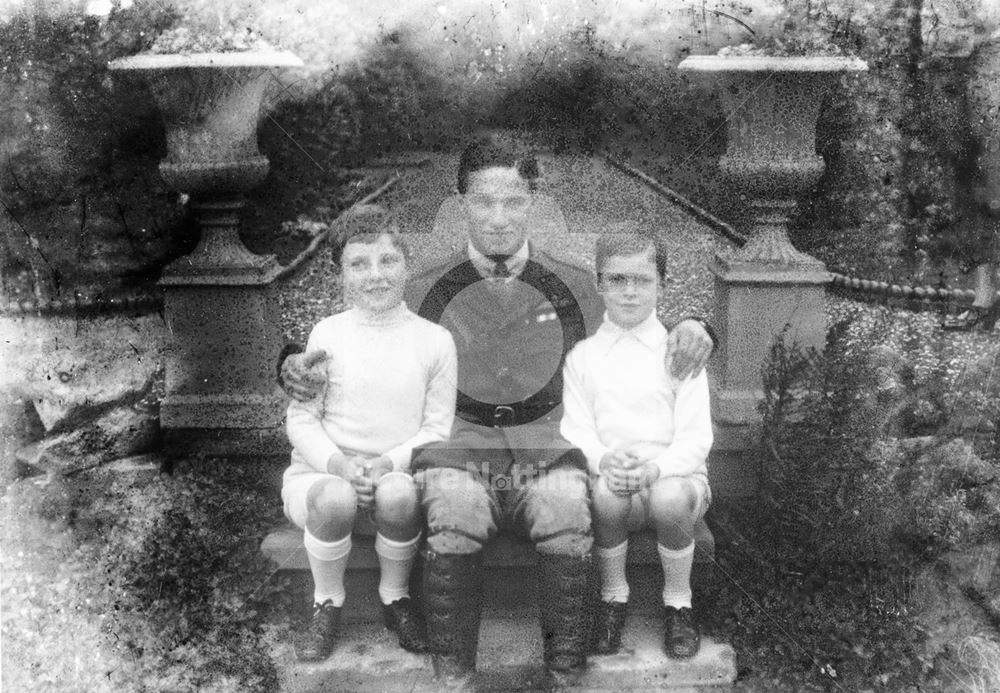 Albert Ball with Charles Shaws' sons