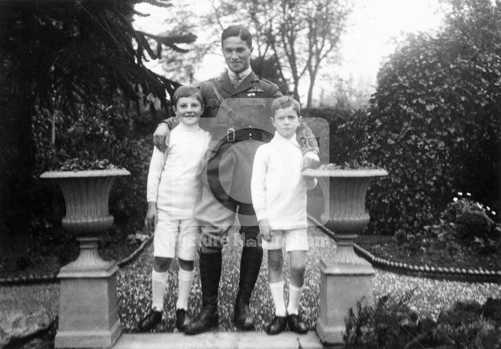 Albert Ball with Charles Shaws' sons