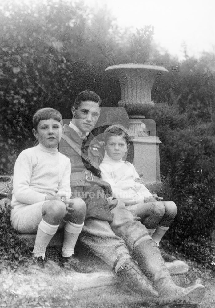 Albert Ball with Charles Shaws' sons