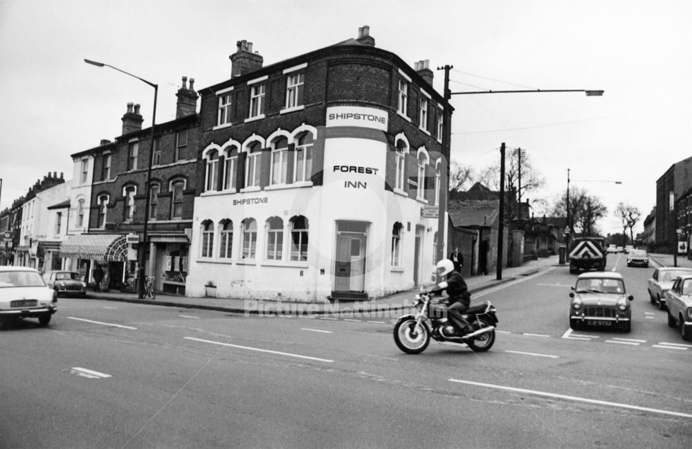 Alfreton Road looking west up Forest Road West.