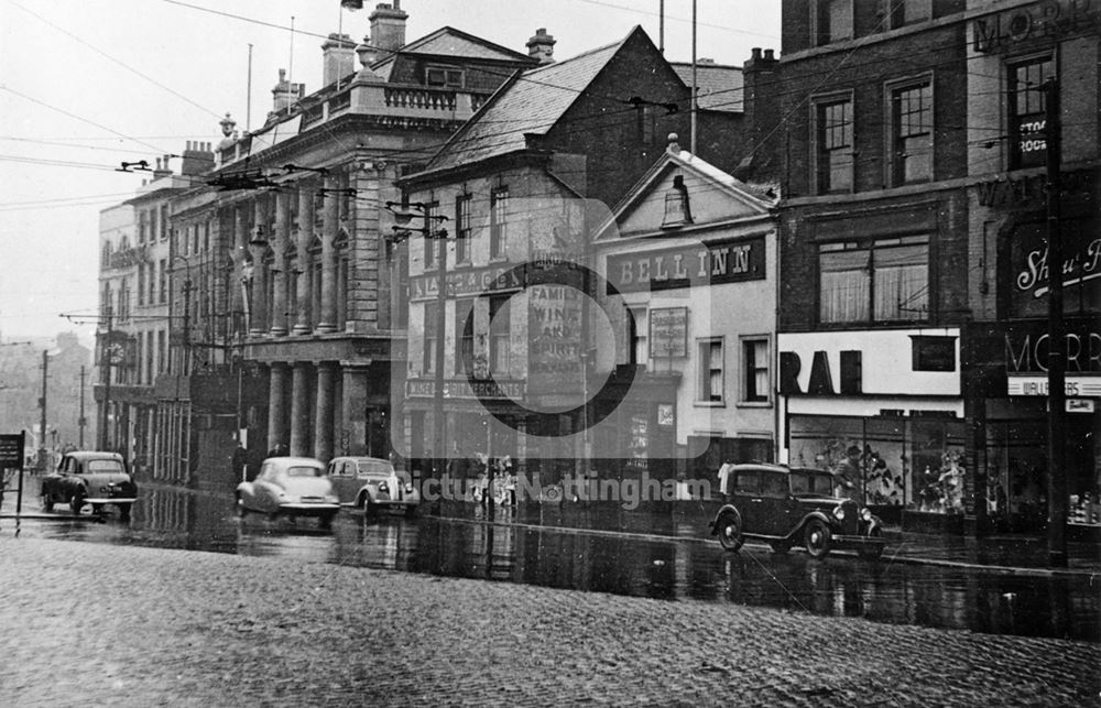 Angel Row and Beastmarket Hill, c1955