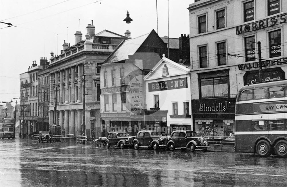 Angel Row and Beastmarket Hill, c1955