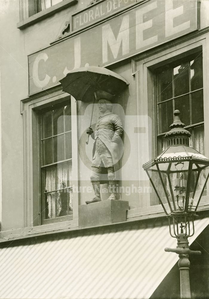 Hanway Statue, 9 Pelham Street, c 1910