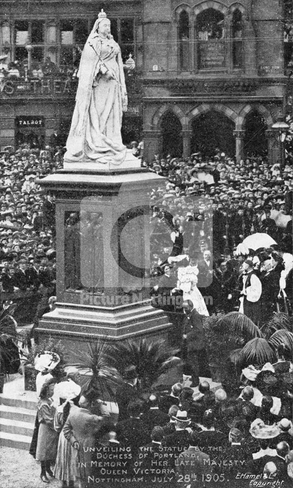 Queen Victoria's Statue, Market Place, 1905