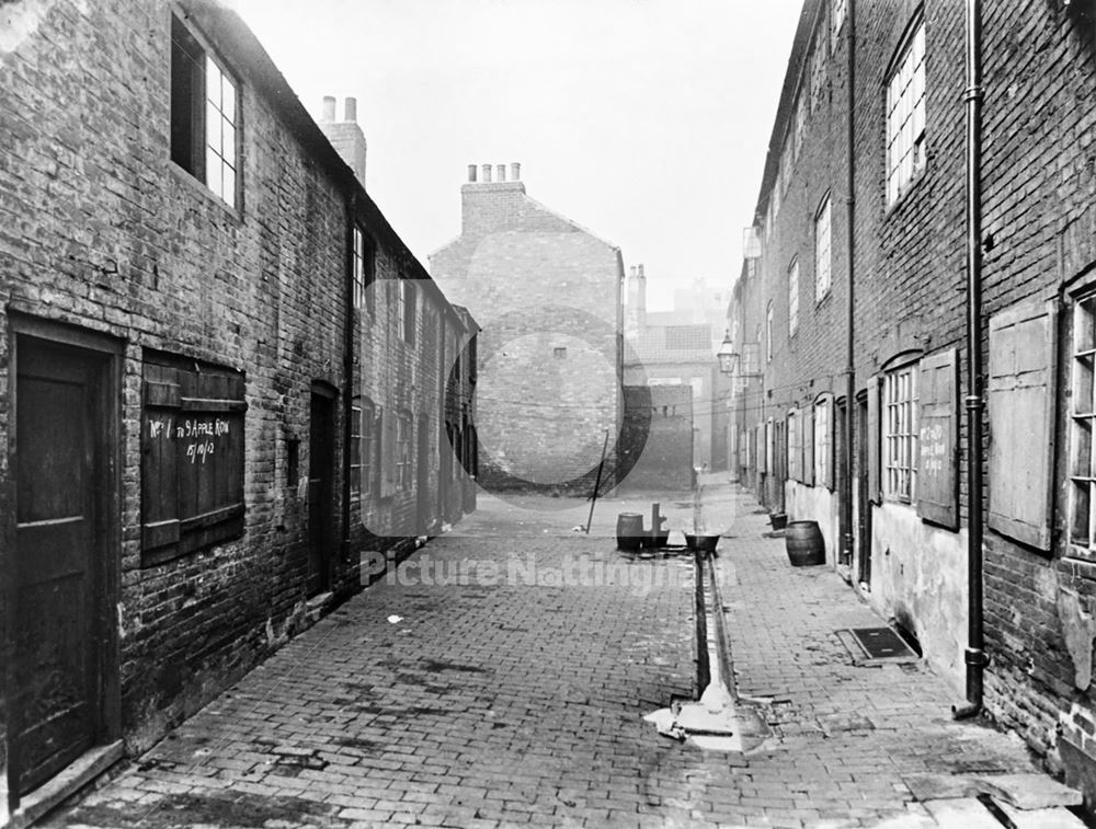 Apple Row, Glasshouse Street Area, Nottingham, 1912