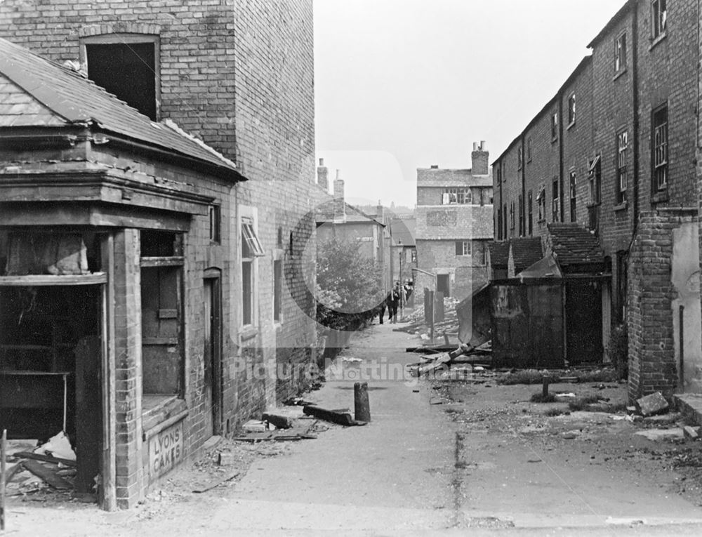 Belvedere Row, off Cornhill Street, Hyson Green, 1961