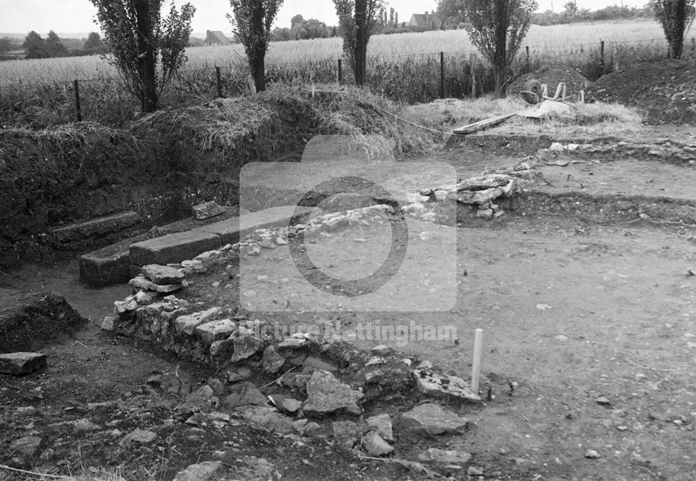 Stone Coffin, Castle Hill Excavations, Thurgarton, 1950s