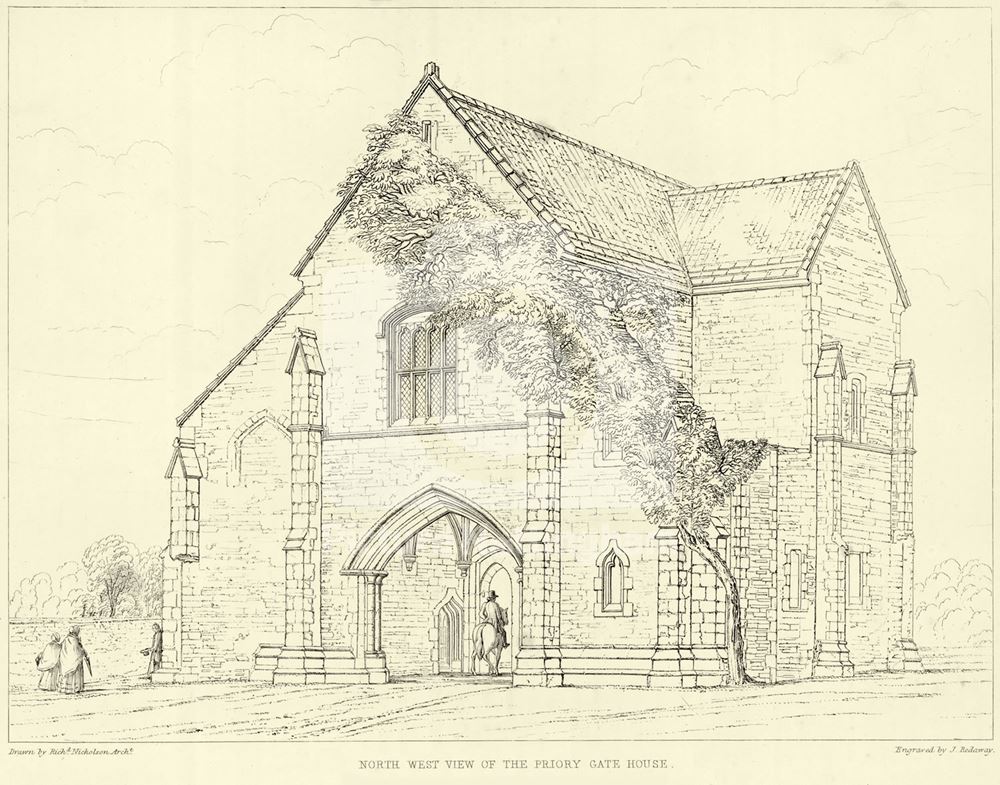 Priory Gatehouse, Worksop, 1850