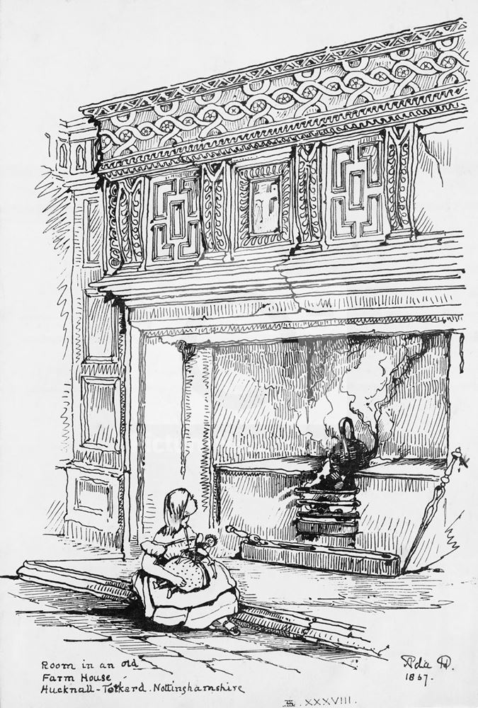 Fireplace in Hucknall Hall