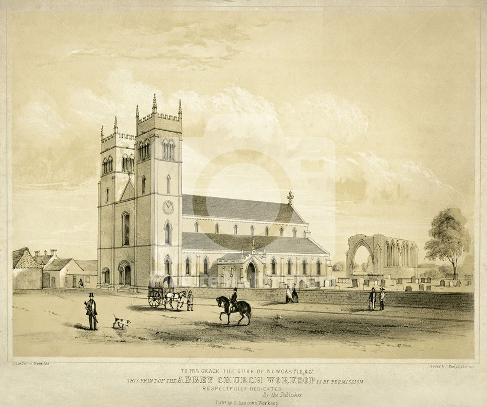 Priory Church, Worksop, c. 1850