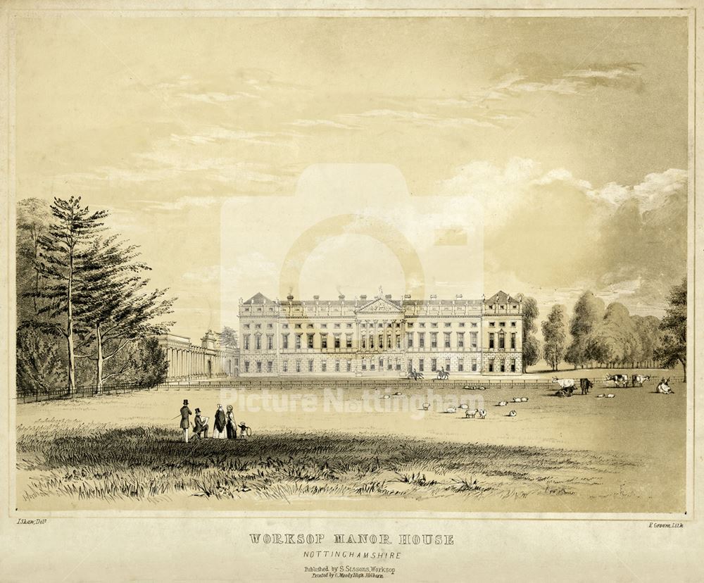 Worksop Manor, c. 1850