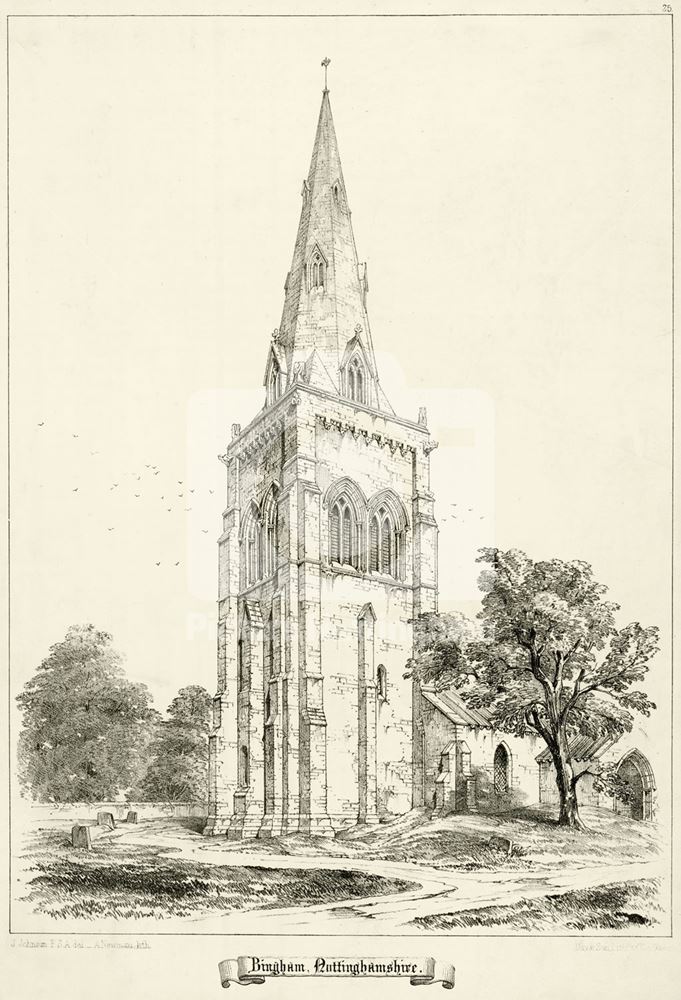 All Saints' Church, Bingham c. 1857