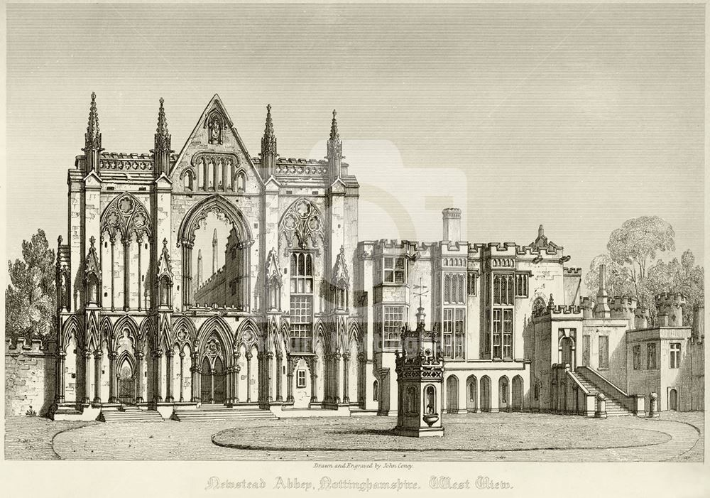 West aspect of Newstead Abbey