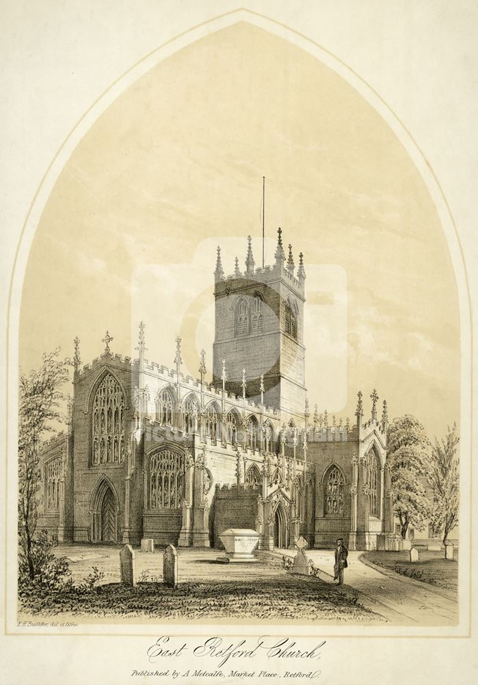 St Swithun's Church, Churchgate, East Retford, c 1860