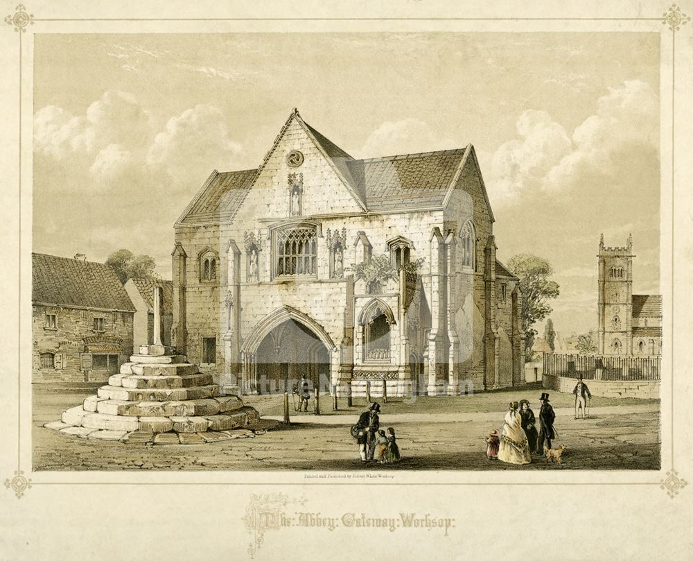 Priory Gatehouse and Market Cross, c. 1875