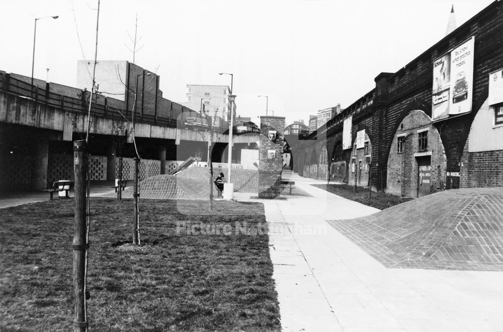 Brickwork arches of the Weekday Cross Junction viaduct