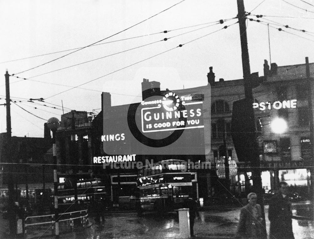 Beastmarket Hill, Old Market Square, Nottingham, 1950s