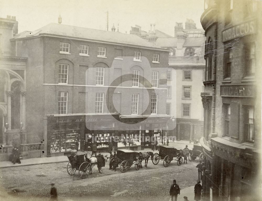 James Bell Booksellers, Carlton Street, Nottingham, c 1890