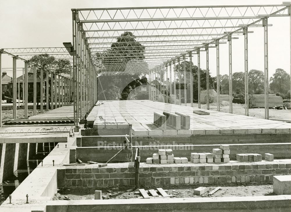 Beeston Rylands School, Under Construction, c 1949