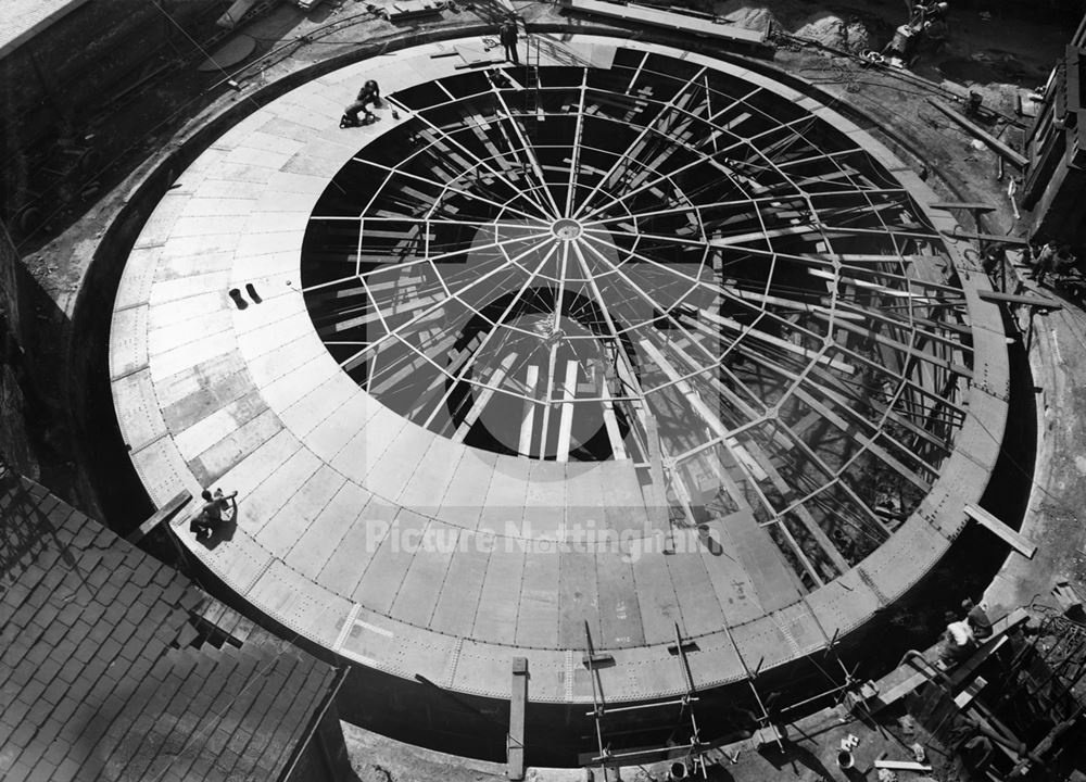 Gas Holder, Under Construction, c 1950