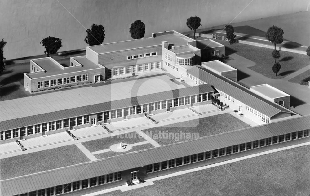 Model of Hawtonville's School, Newark, c 1950