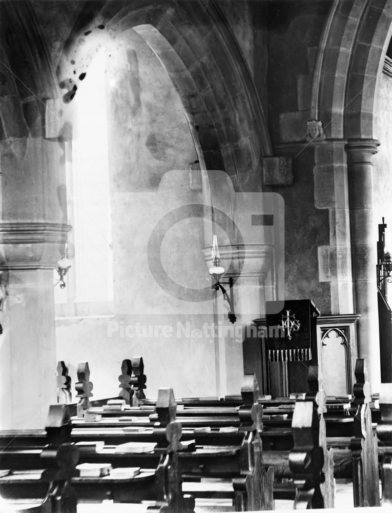 St Giles Church -Nave, c 1895