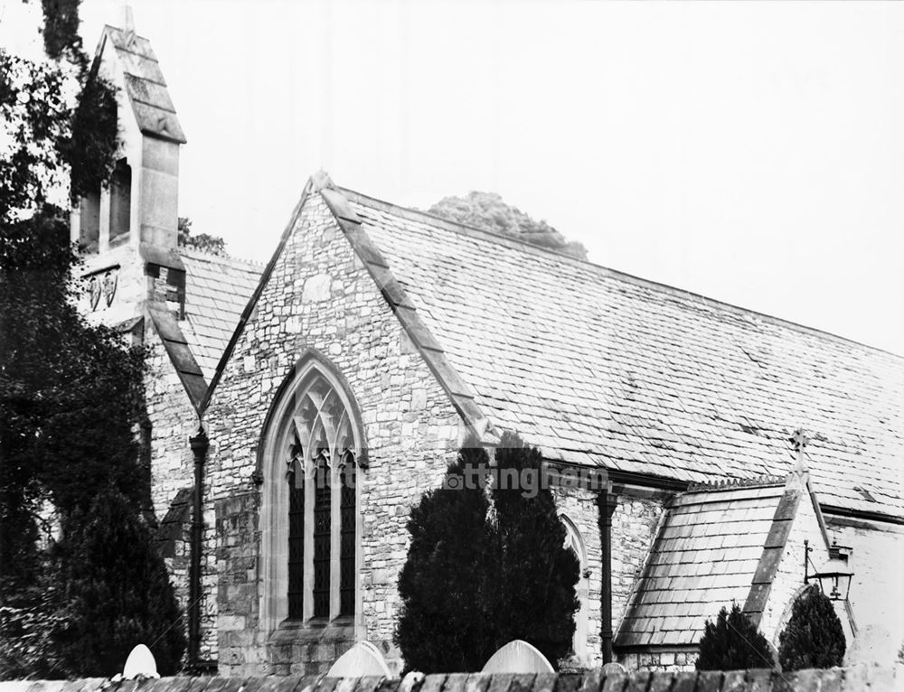 Exterior of St Giles Church, Church Lane, Costock, c 1895