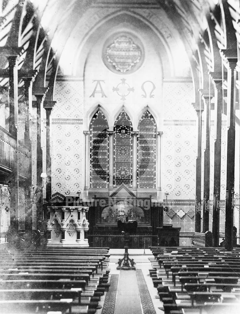 Unknown Church Interior, Nottingham ?, c 1898