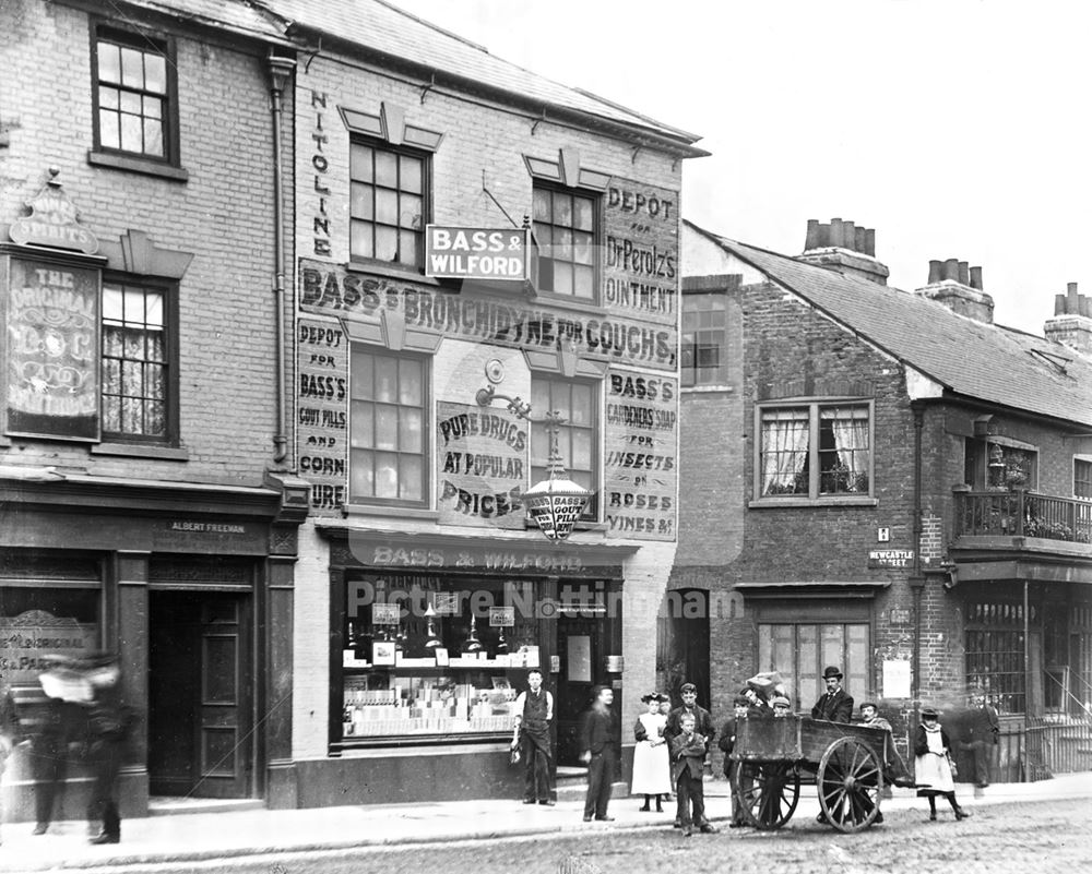 The Original Dog and Partridge public house, and Bass and Wilford Chemist, Lower Parliament Street, 