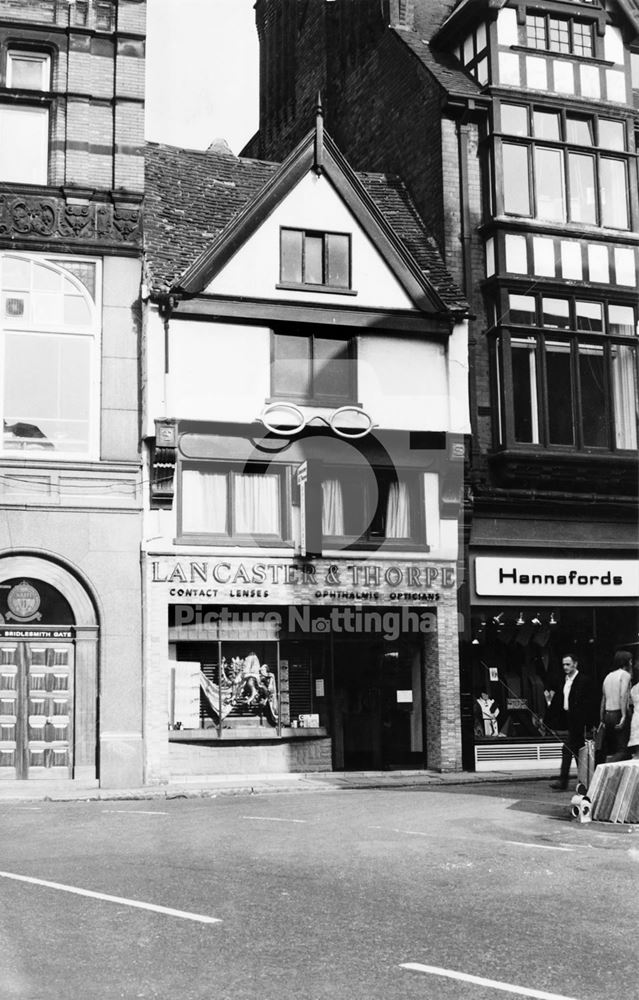 Opticians, Bridlesmith Gate, Nottingham, 1970