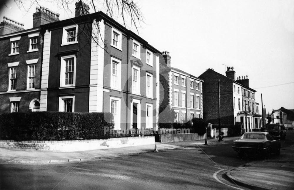 Colville Street looking north east from Addison Street, 1976