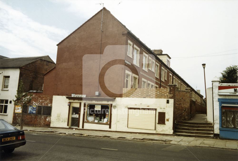 Colville Villas from North Sherwood Street, Nottingham, 1983