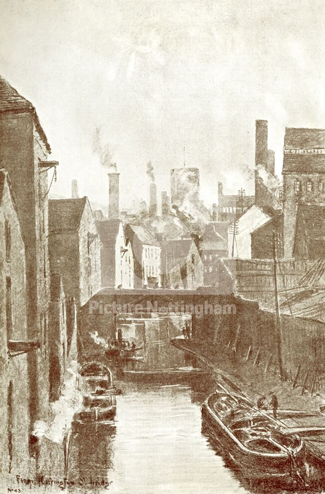 Nottingham Canal from Carrington Street bridge, Nottingham, 1885