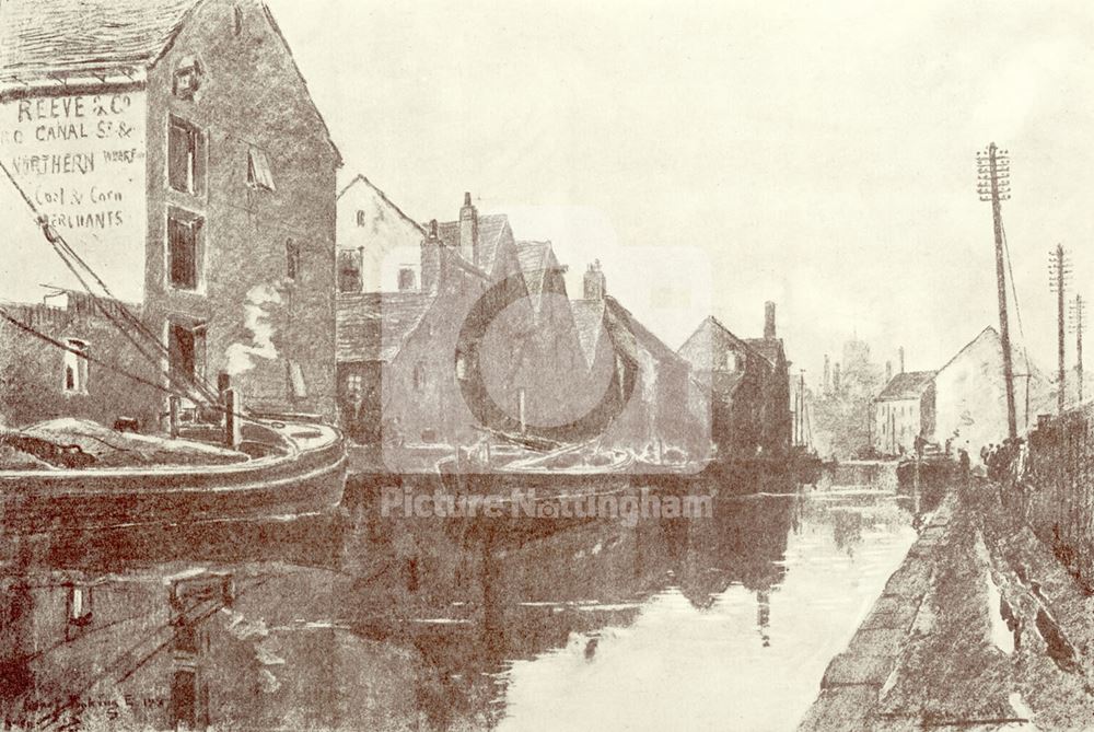 The Canal, looking east, Trent Street, Nottingham, 1887