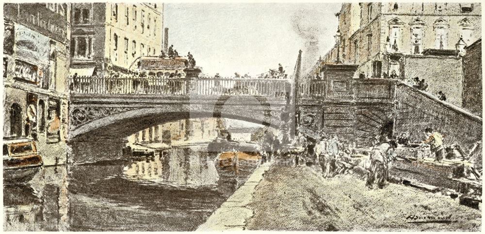 Carrington Street Bridge and Canal, Nottingham, 1901